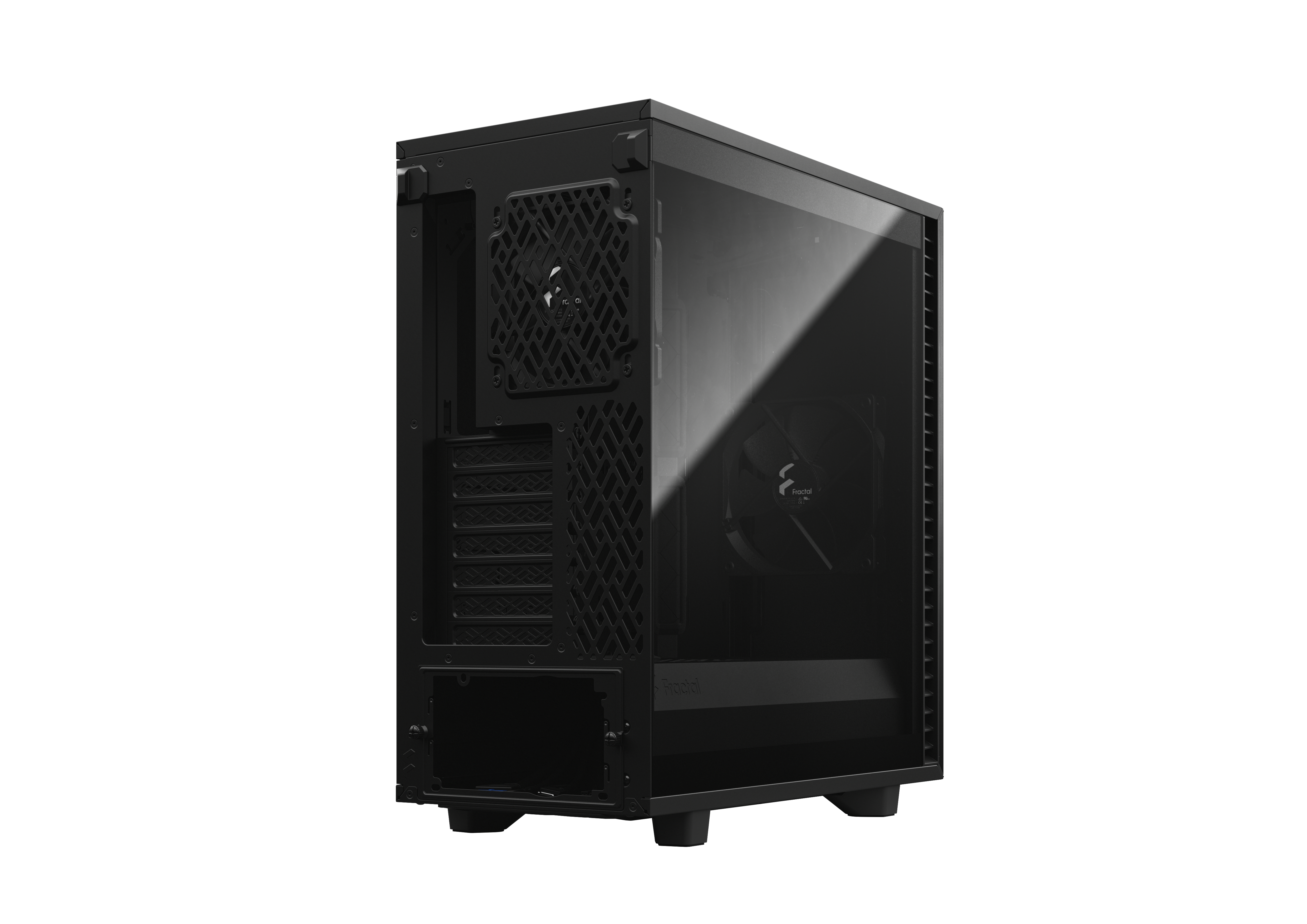 FRACTAL DESIGN Define 7 Compact PC-Gehäuse, Schwarz mit klarer Glaswand
