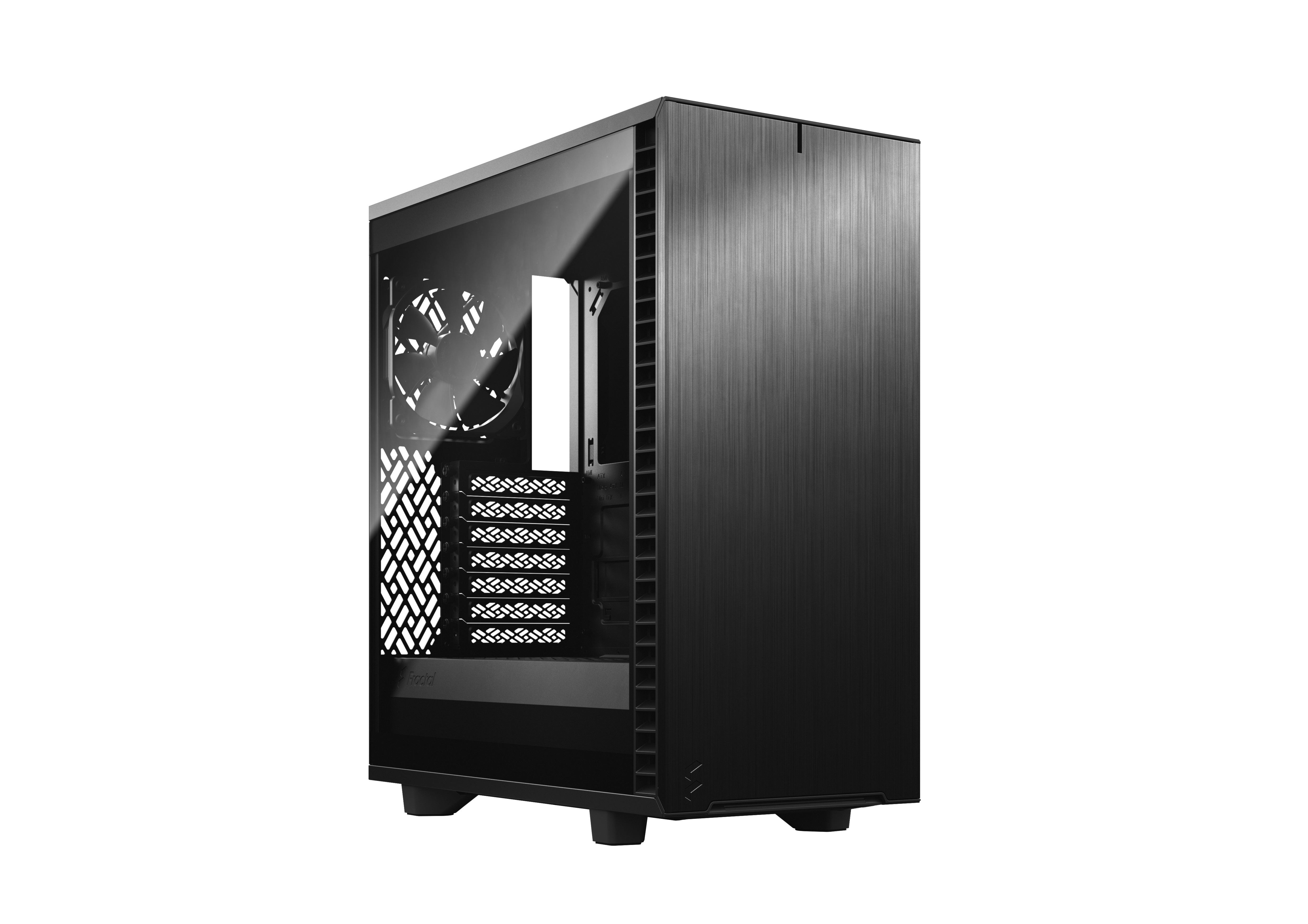 FRACTAL DESIGN Define 7 Compact PC-Gehäuse, Schwarz mit klarer Glaswand