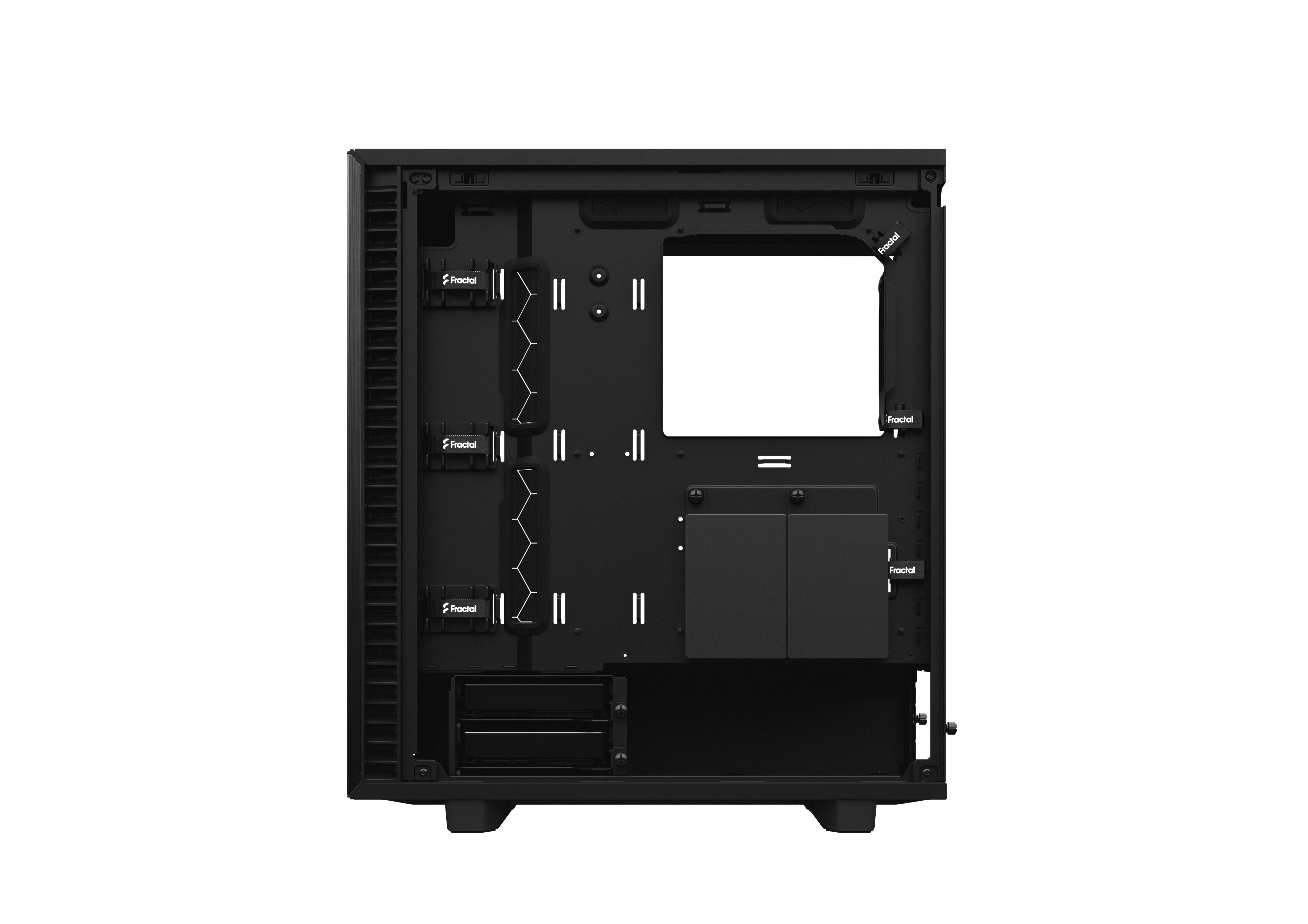 FRACTAL DESIGN Define 7 Compact PC-Gehäuse, Schwarz mit klarer Glaswand