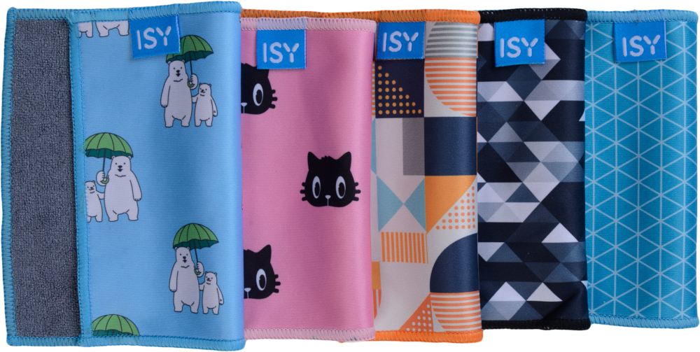 ISY Chiffons de nettoyage en microfibre réutilisable (ICL-501)