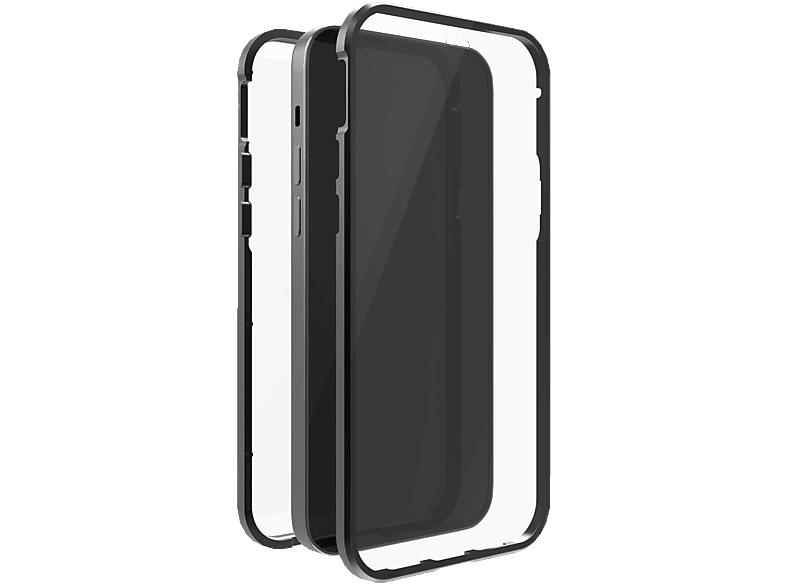 Schwarz BLACK Cover, Glass, 360° 12 Apple, ROCK Max, Pro Full iPhone