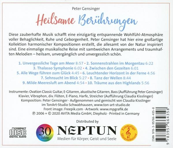 CD-Cover mit Text und Logo. Der Titel lautet 'Heilsame Berührungen'.