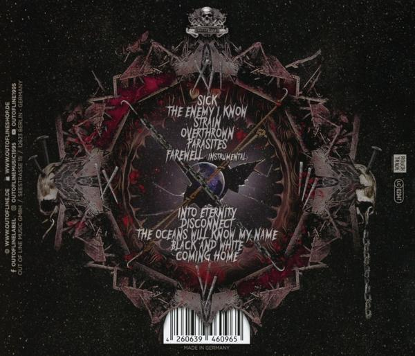 Die Rückseite einer CD mit Albumcover, Titelliste und anderen Details.