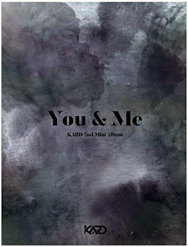 Albumhoes voor KARD's "You & Me." Met een getextureerde, abstracte achtergrond en vetgedrukte titeltekst.