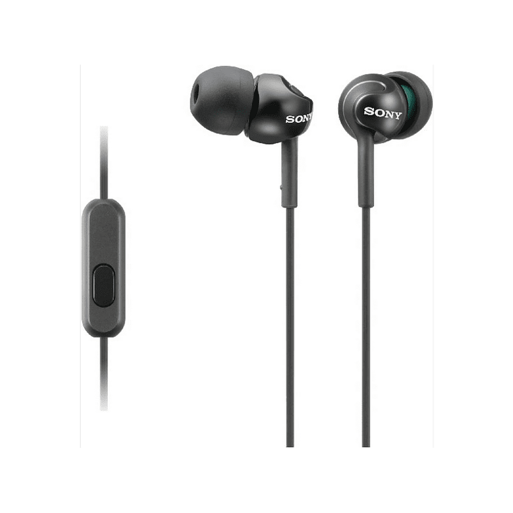 Auriculares de botón - Sony MDR-EX110APB.CE7, 103dB, Especial Android, Negro