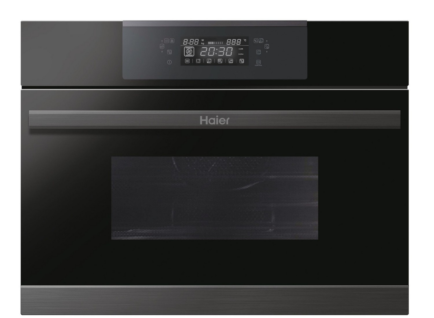 Horno microondas - Haier Series 4 HOR45C5FT, Integrable, Grill, Digital, 3350W, 5 niveles, 44l, Negro