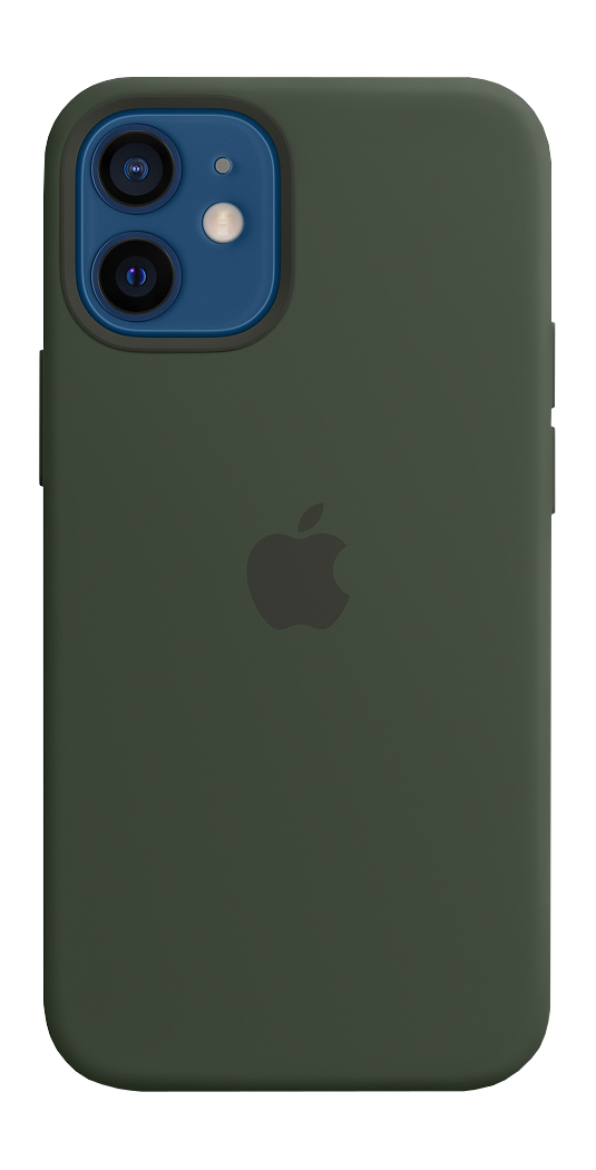 APPLE Silikon Case mit MagSafe in Zyperngrün für iPhone 12 mini (MHKR3ZM/A) Backcover, für Apple iPhone 12 mini, Grün