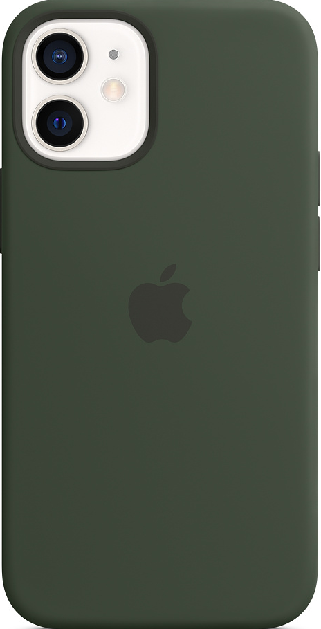 APPLE Silikon Case mit MagSafe in Zyperngrün für iPhone 12 mini (MHKR3ZM/A) Backcover, für Apple iPhone 12 mini, Grün