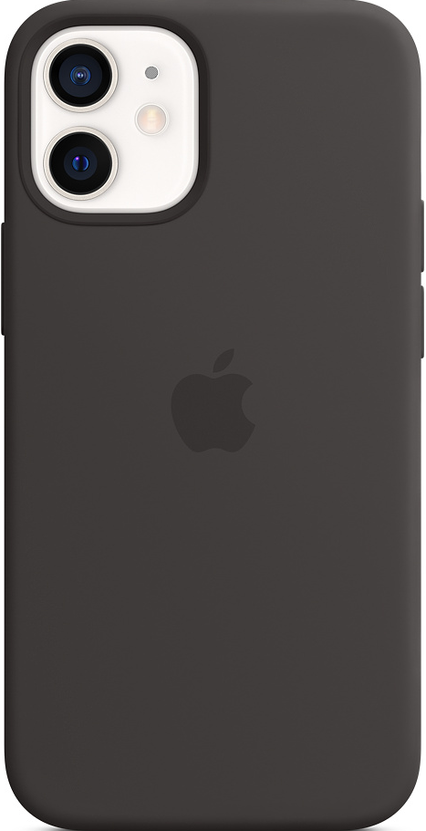 APPLE Silikon Case mit MagSafe, Backcover, für Apple iPhone 12 mini, Schwarz