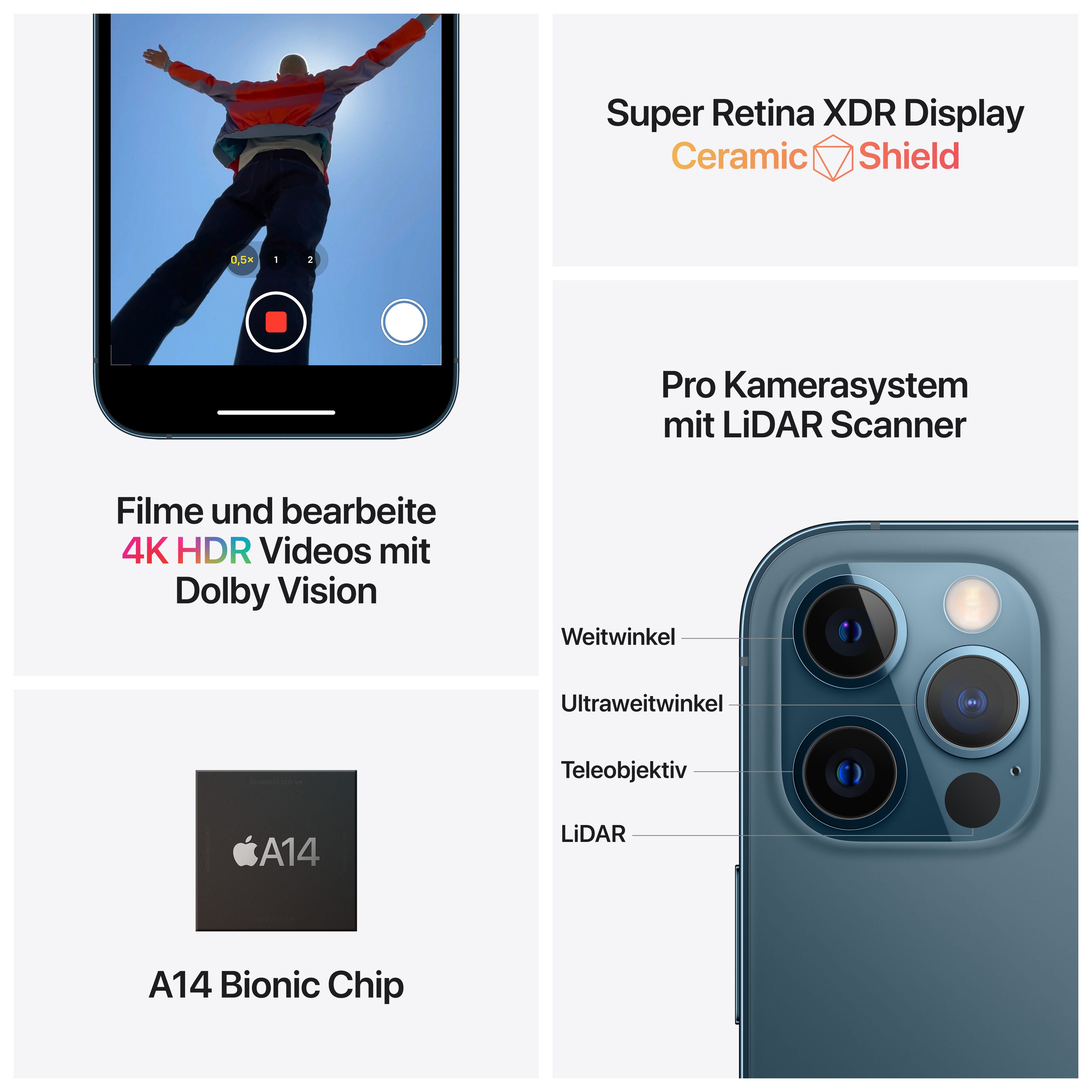 APPLE iPhone 12 Pro 5G 512 GB Silber Dual SIM