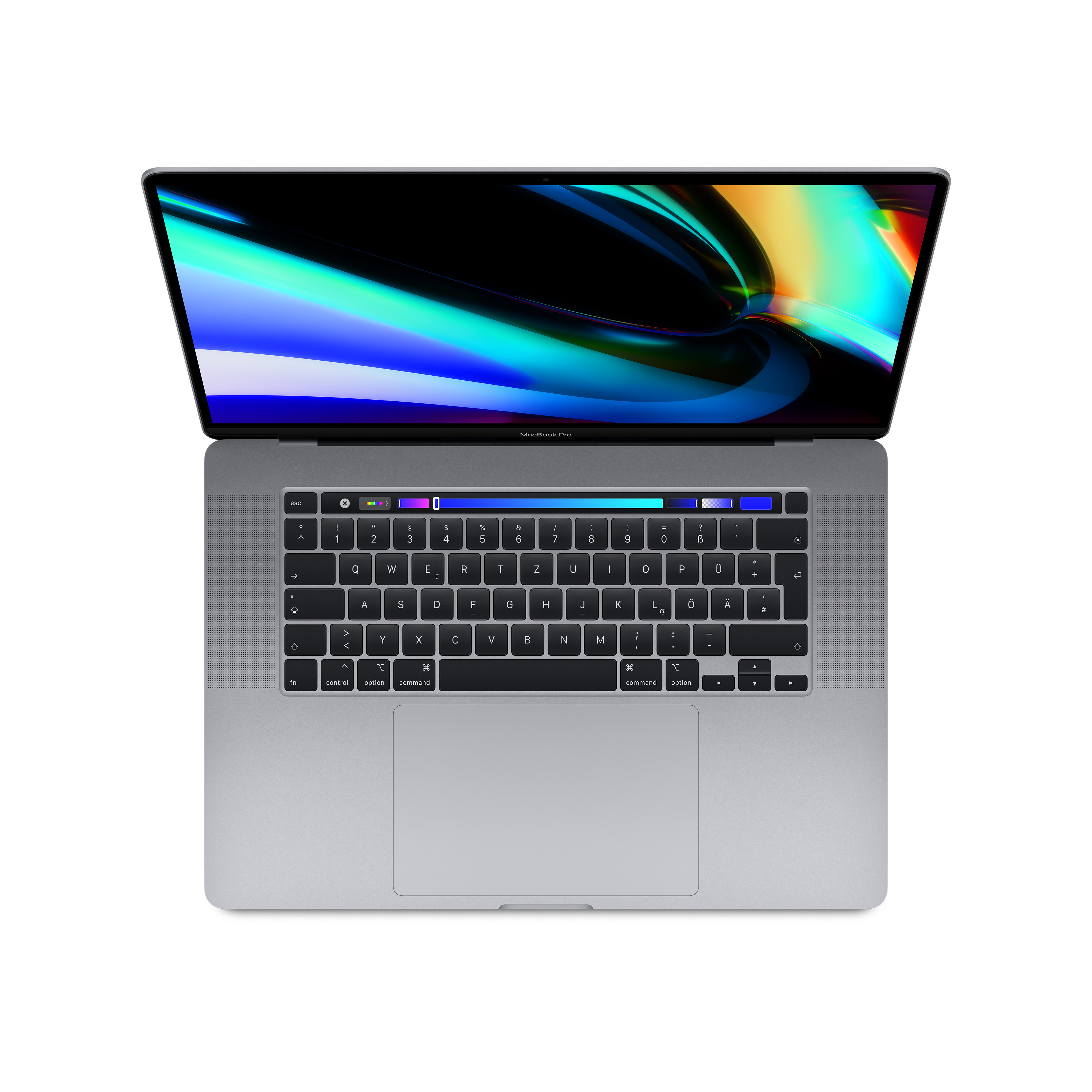 APPLE MVVJ2D/A MacBook Pro, Radeon Intel® 64 Pro 5600M, Grey Core™ Space Notebook 16 Prozessor, TB mit 2 GB i9 Zoll Display, RAM, SSD