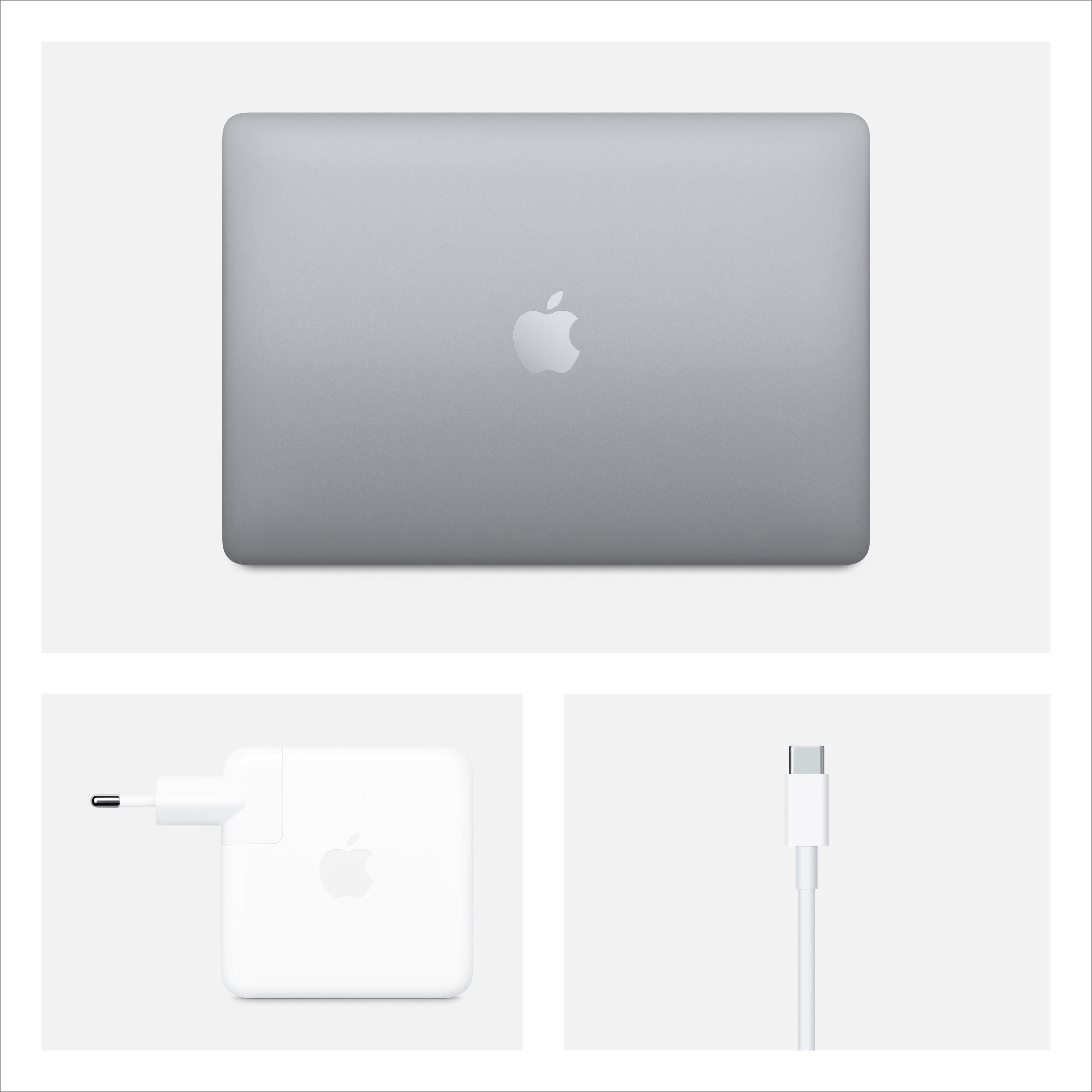 Plus Grafik GB 16 Grau i7 SSD, APPLE RAM, Prozessor, Core™ GB mit Space 645, Iris MXK52D/A-3887138 Intel® 13,3 512 MacBook Zoll Pro, Notebook Display, Intel