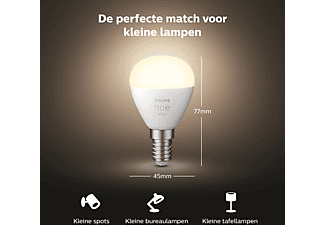 PHILIPS HUE Philips Hue kogellamp - warmwit licht - 1-pack
