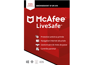 McAfee LiveSafe Attach voor alle apparaten (Windows, Mac, Android, iOS) NL/FR