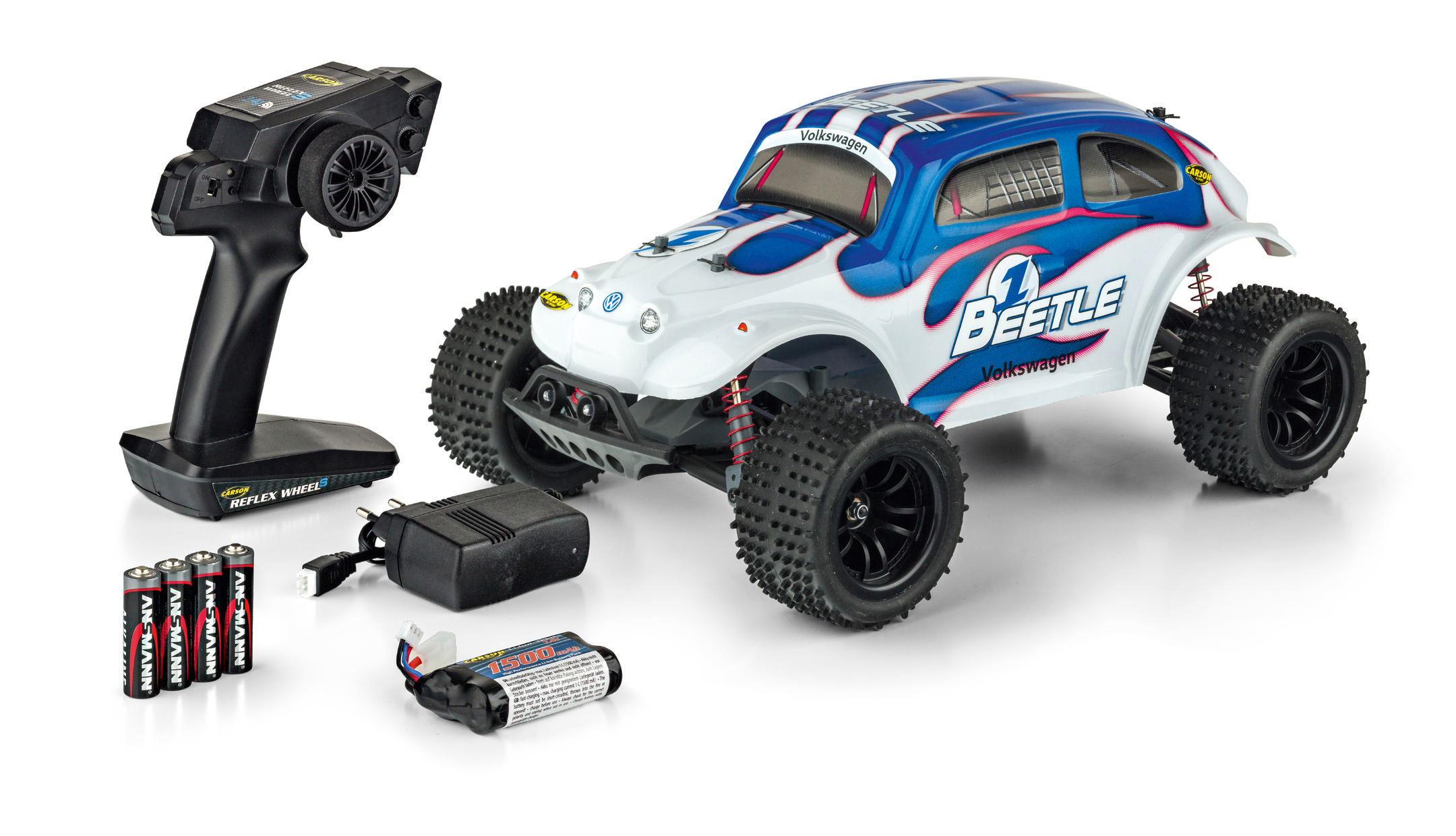 CARSON 1:10 VW Beetle FE RTR Spielzeugmodell, Mehrfarbig 2.4G 100