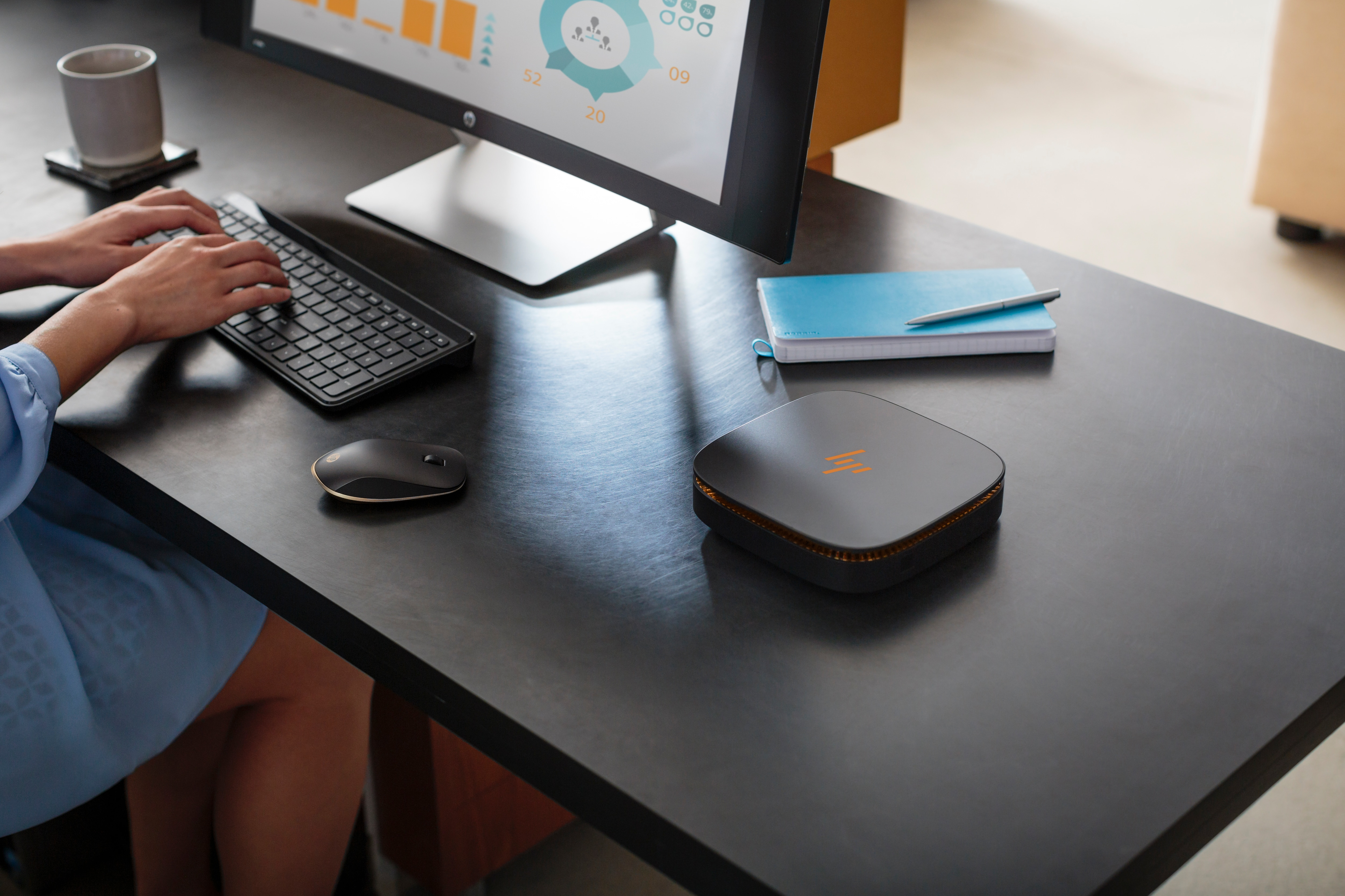 HP - B2B Elite Slice - Intel® Core™ i3 i3-6100T - 4 GB - 500 GB
