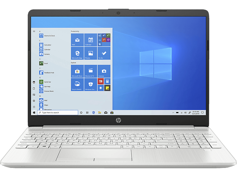 HP 15-dw1356ng, Notebook, mit 15,6 Zoll Display, Intel® i5-10210U Prozessor, 8 GB RAM, 256 GB SSD, 1 TB HDD, Silber