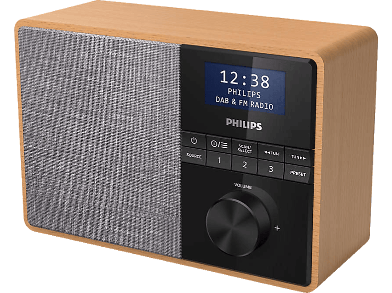 PHILIPS R5505/10 Tragbares Radio, Autom. digitales Tuning, DAB+, DAB, FM,  Bluetooth, Holzfarbend DAB/DAB+ Radios | MediaMarkt