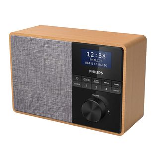 PHILIPS R5505/10 Tragbares Radio, Autom. digitales Tuning, DAB+, DAB, FM, Bluetooth, Holzfarbend