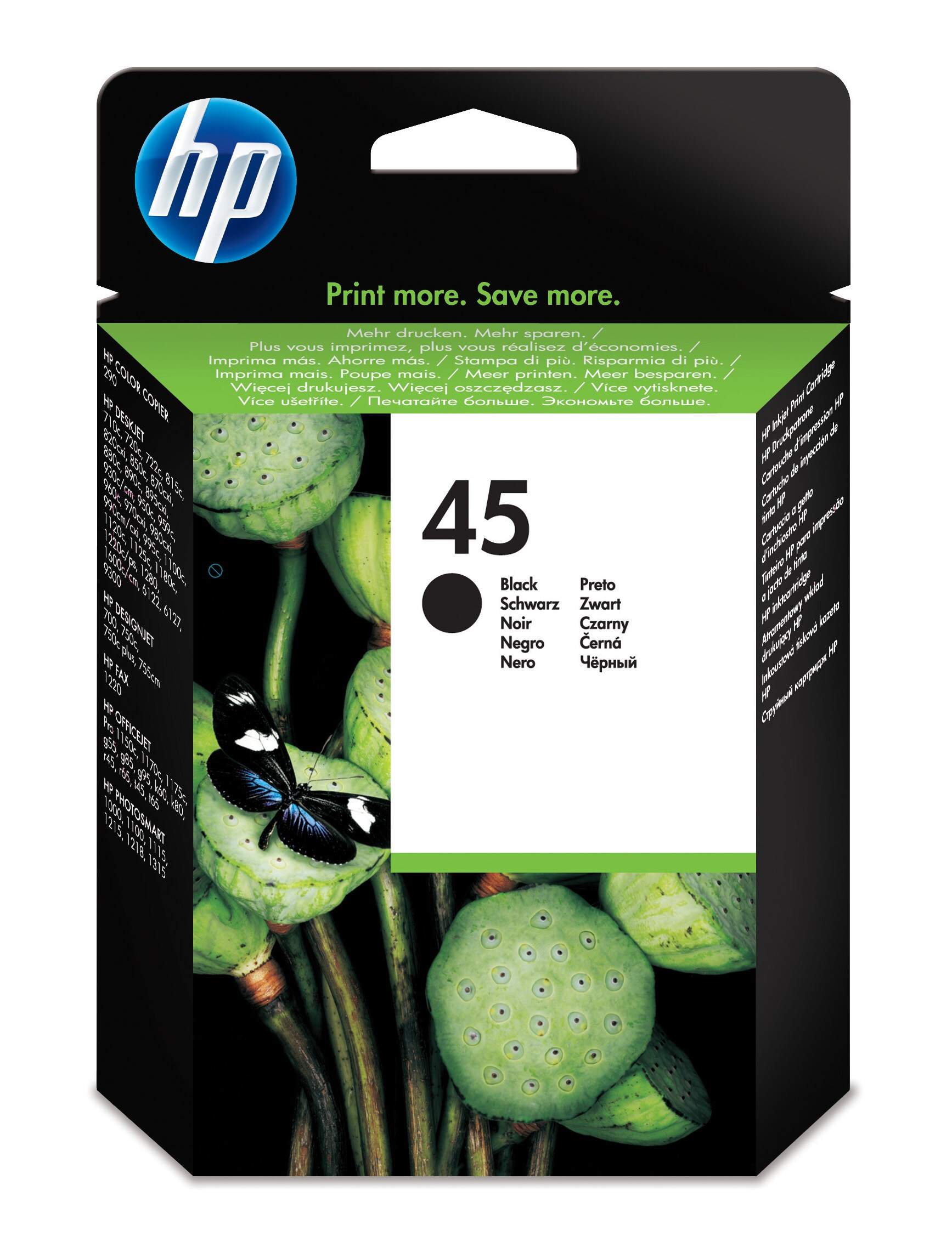 Cartucho de tinta - HP 45, Negro