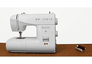 Máquina de coser - Alfa NEXT 10+, 12 puntadas, Luz Led, Blanco