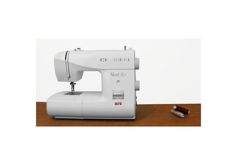Máquina de coser  Alfa NEXT 10+, 12 puntadas, Luz Led, Blanco