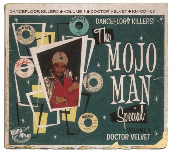 Pochette de l'album 'Dancefloor Killers Vol. 1' de Doctor Velvet. Présente un homme et divers labels discographiques.