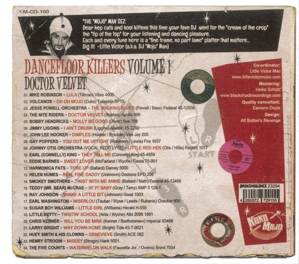 Dos d'un boîtier de CD avec une liste de titres.