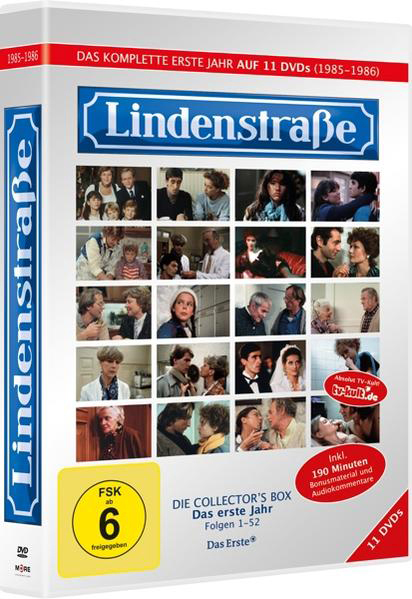 DVD-Boxset mit Fotos von Menschen. Text 'Das erste Jahr' ist sichtbar.