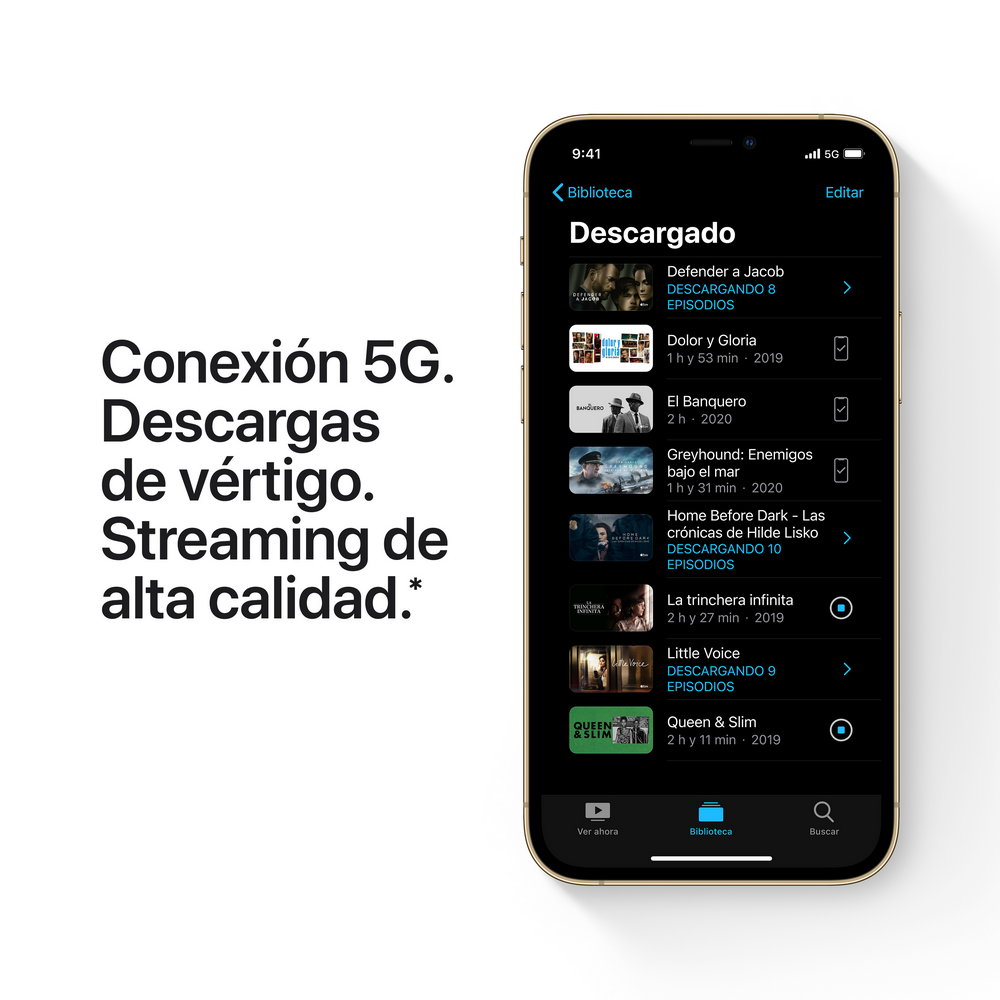 Apple iPhone 12 Pro Max, Oro, 512 GB, 5G, 6.7" OLED Super Retina XDR, Chip A14 Bionic, iOS