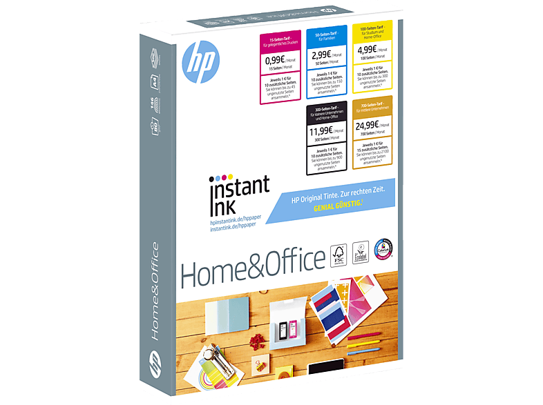Office mm Home 297 Druckerpapier Ink 500 & 210 A4 Blatt x Instant HP 2.0