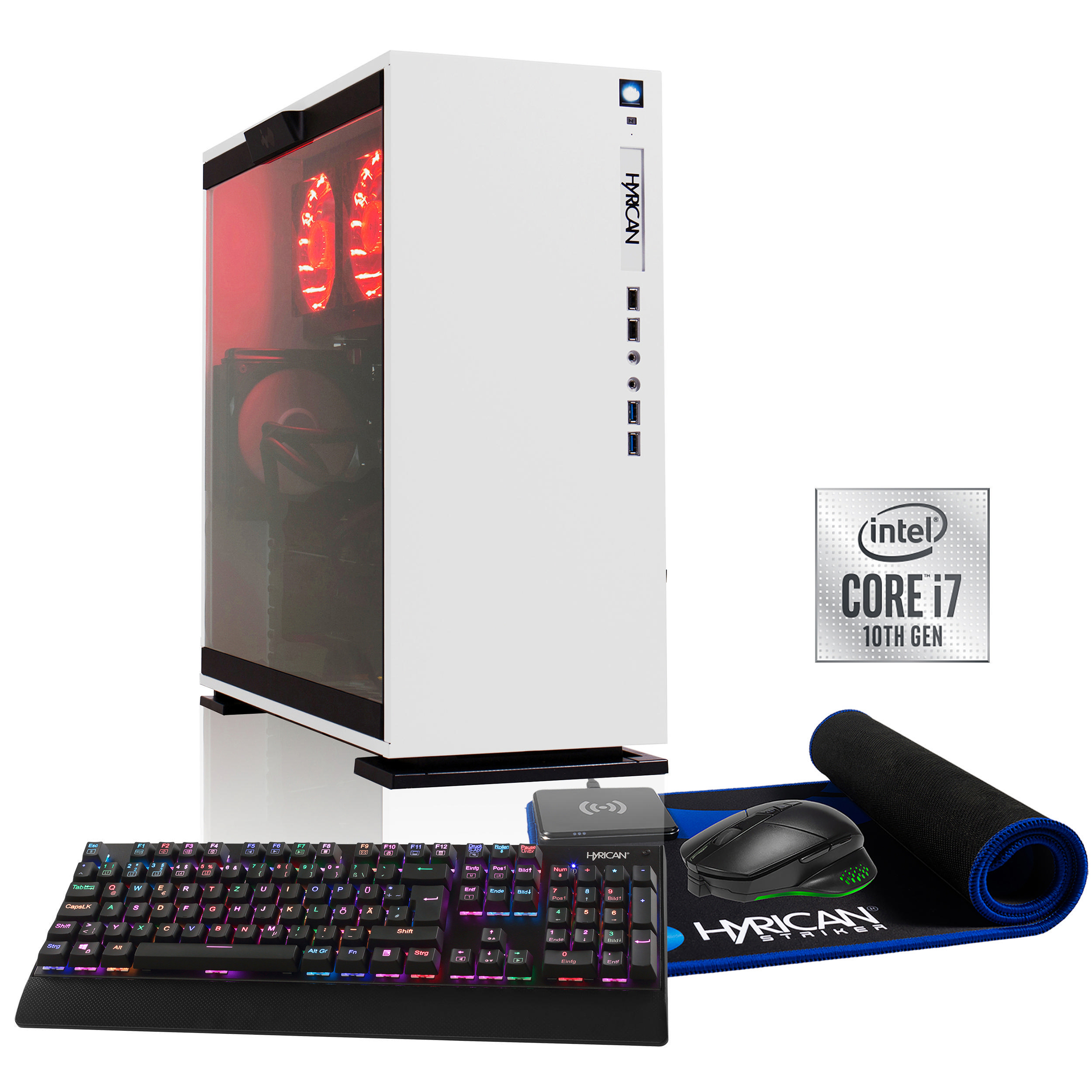 ELEGANCE mit TB SSD, RAM, i7-10700KF 2 RTX™ TB GB 10 Intel® NVIDIA, Prozessor, SSD, GeForce 6586 3080 Windows HYRICAN WHITE, 1 Gaming Bit), 32 PC (64