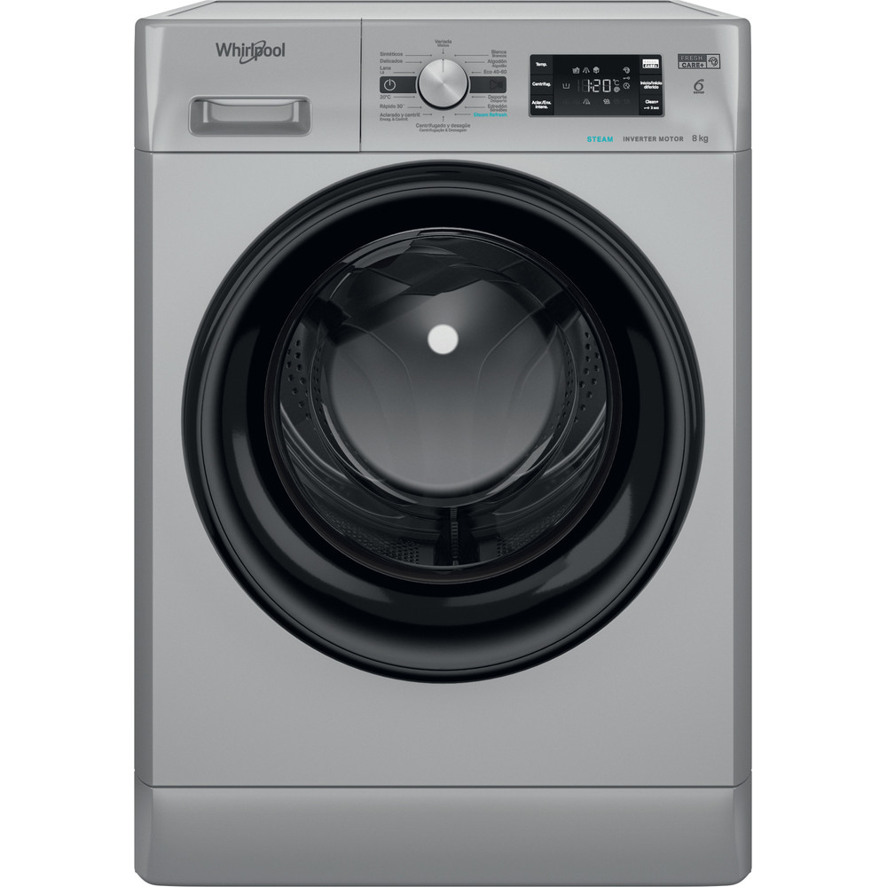 Lavadora carga frontal - Whirlpool FFB 8248 SBV SP, 8 kg, 1200 rpm, 13 programas, Plata