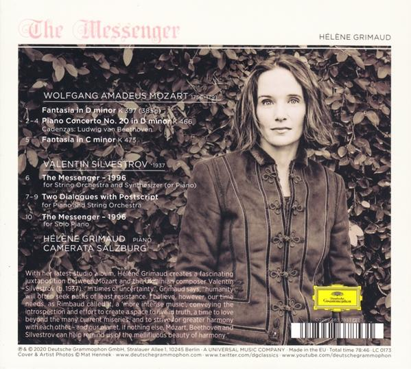 Couverture de CD avec visage de femme, texte. Fond est feuillage flou.