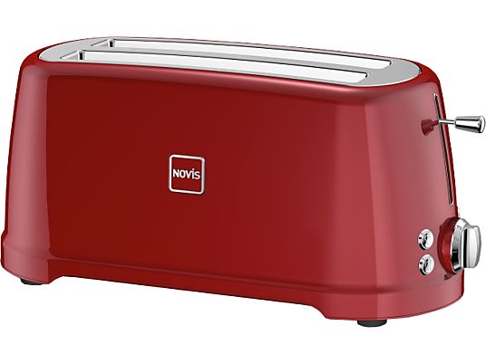 NOVIS T4 - Toaster (Silber/Rot)