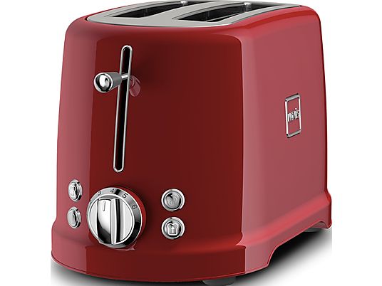 NOVIS T4 - Toaster (Silber/Rot)
