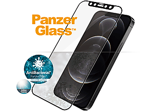 PANZERGLASS Antibacteriële Zwarte Case Friendly met Anti-Glare voor Apple iPhone 12/12 Pro