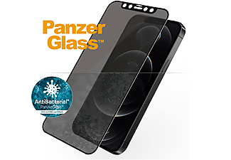 PANZERGLASS Antibacteriële Zwarte Case Friendly met Privacyglas voor Apple iPhone 12/12 Pro