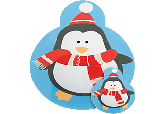 FAMILY CHRISTMAS 55947D Tányér és poháralátét - pingvines - 8 db