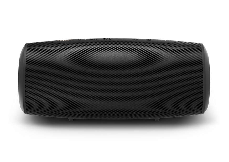 PHILIPS S6305 Bluetooth Lautsprecher, Schwarz, Wasserfest