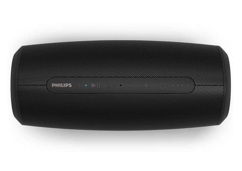 PHILIPS S6305 Bluetooth Lautsprecher, Schwarz, Wasserfest