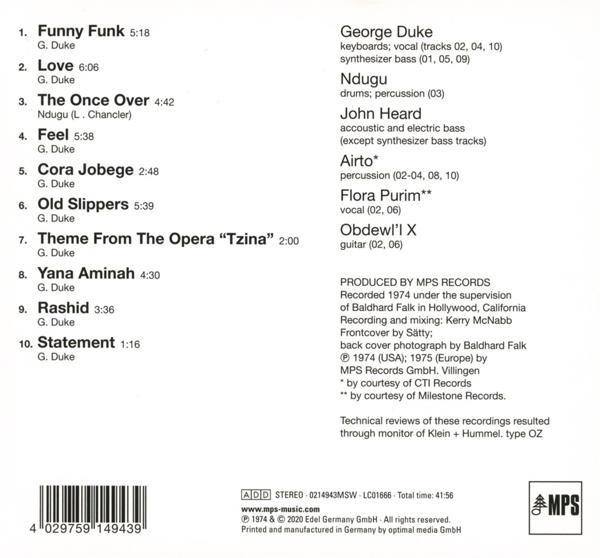 Albumcover mit Titelliste und Credits.