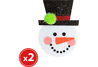 FAMILY CHRISTMAS 55981B Karácsonyfadísz szett - hóember - 2 db / csomag