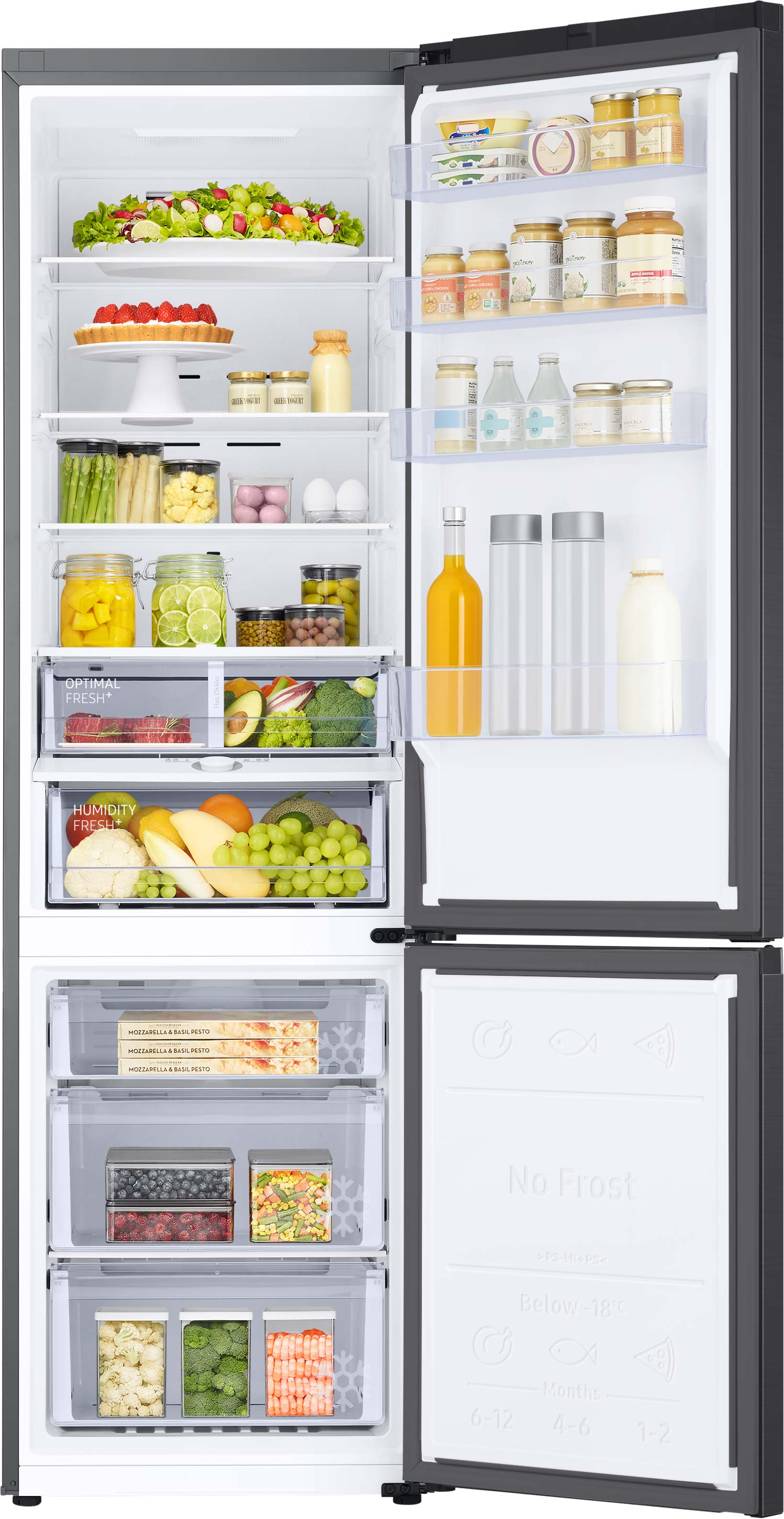 SAMSUNG RL38T603DB1/EG Kühlgefrierkombination (D, 390 l, 2030 mm hoch, Premium Black Steel)
