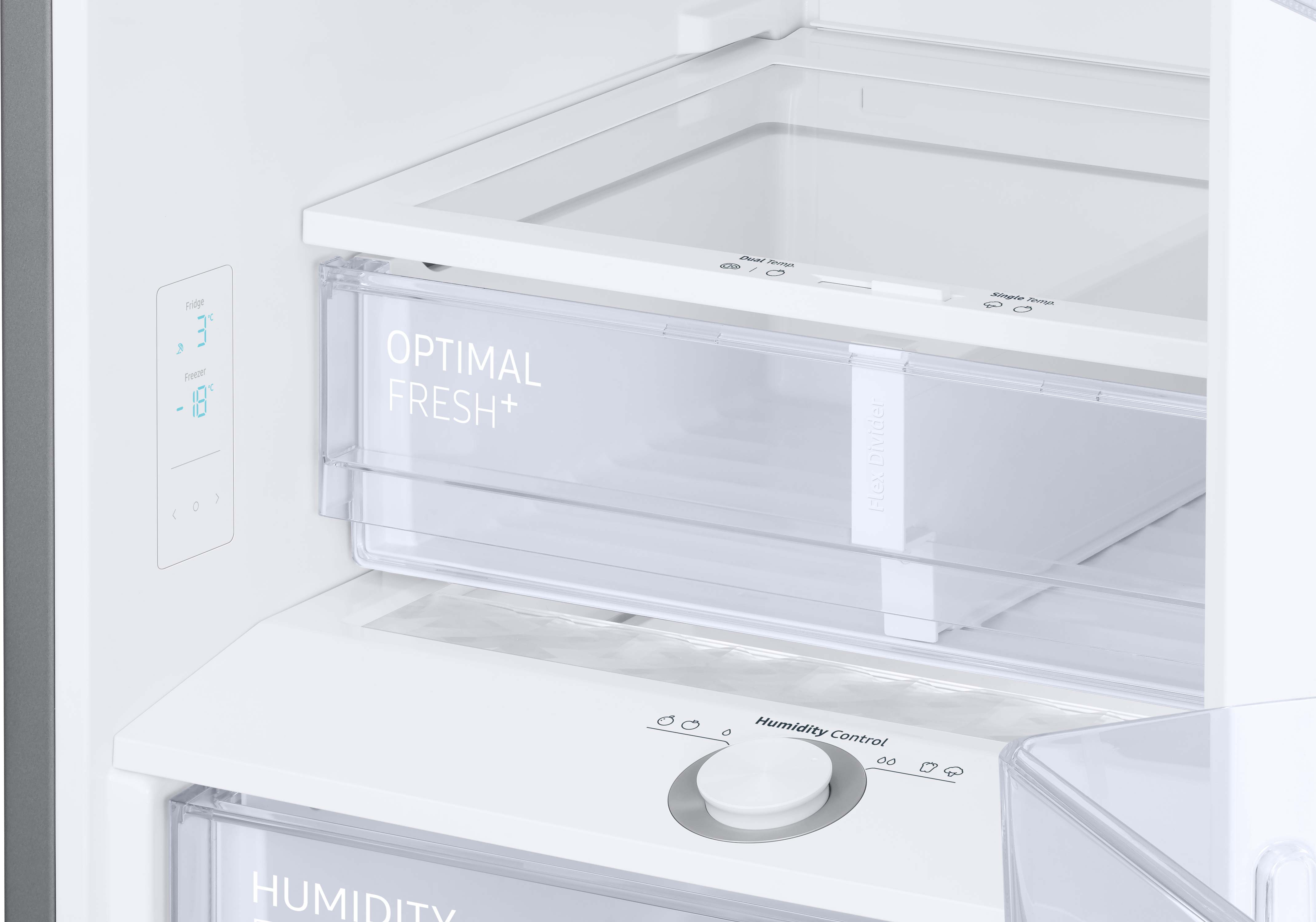 SAMSUNG RL38T603DB1/EG Kühlgefrierkombination (D, 390 l, 2030 mm hoch, Premium Black Steel)