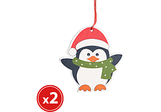 FAMILY CHRISTMAS 55982C Karácsonyfadísz szett - pingvin - 2 db / csomag