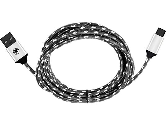 SNAKEBYTE Charge&Data:Cable 5 - USB-C Kabel (Weiss/Schwarz)