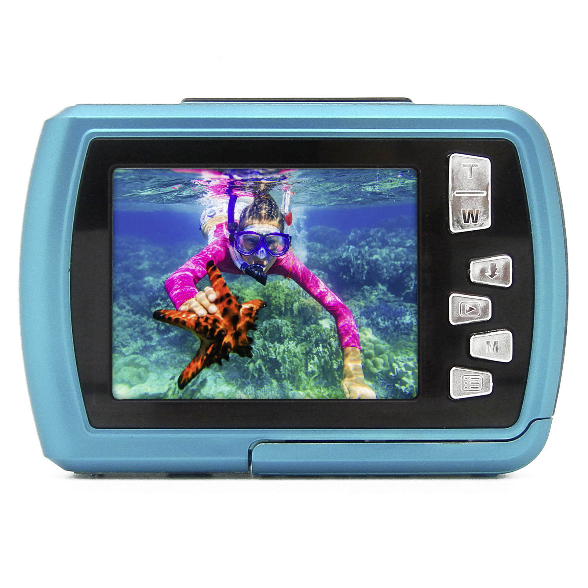 EASYPIX Easypix Aquapix W2024 Splash opt. blau, , Unterwasserkamera k.A. Farb-Display Zoom