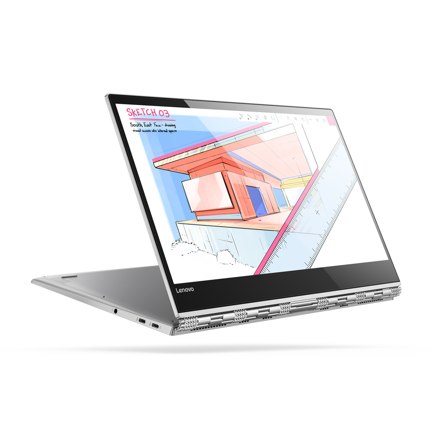 Convertible 2 en 1 - Lenovo Yoga 920-13IKB, 13.9"4K, Intel® Core™ i7-8550U,16GB, 1TB, Graphics 620, W 10 Home