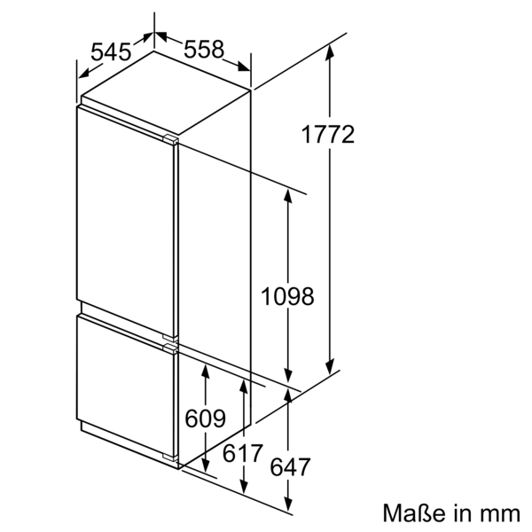 NEFF KI6873FE0 N 70 Kühlgefrierkombination (E, 276 l, 1772 mm hoch, Weiß)